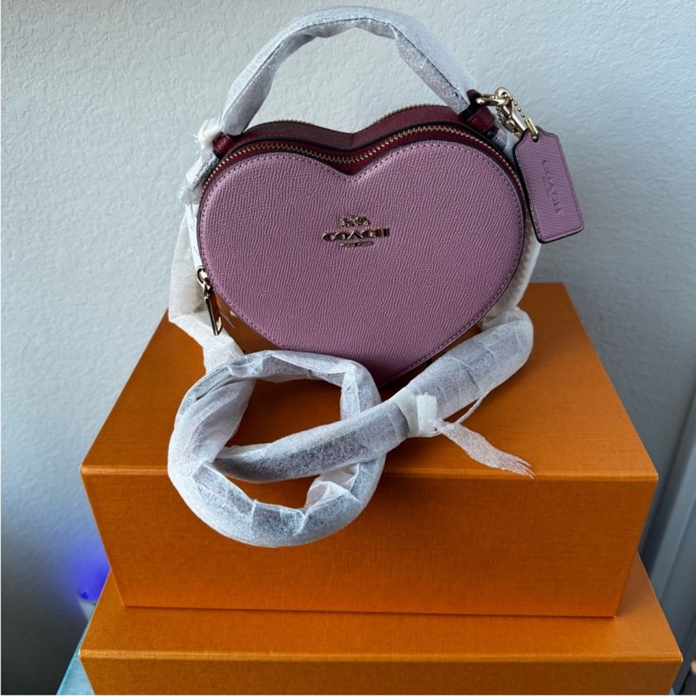 NWT Coach Heart Crossbody In Colorblock w/dustbag - Picture 2 of 6